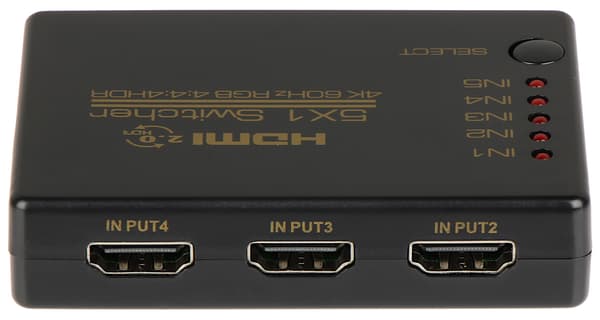 VIDEOKYTKIN HDMI-SW-5/1P