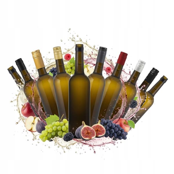5x flaskor VINOLJA 750ml med skruvkork glasflaska för vin 5 st.