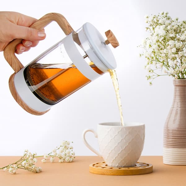 Stempelkande til kaffe og te i glas WHITELINE 650 ml
