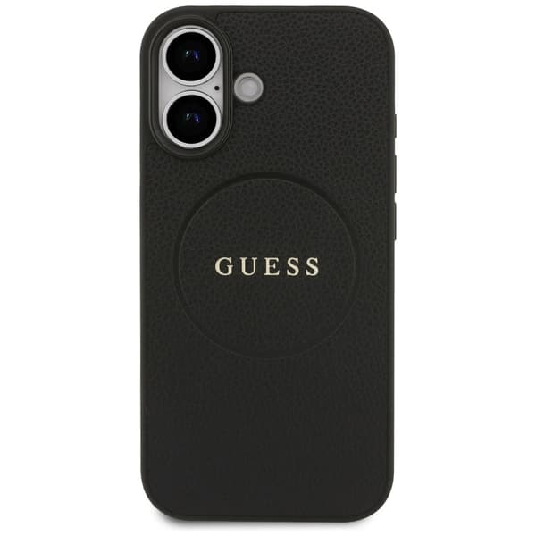 Guess Grained Ring MagSafe-etui til iPhone 17 – sort