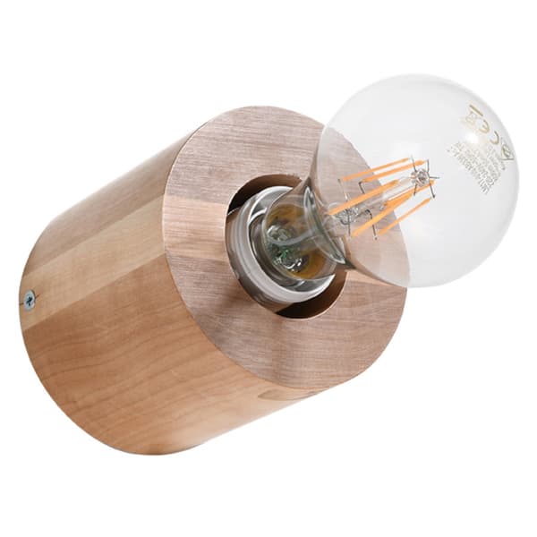 SALGADO VÄGGLAMPA 1 E27 NATURTRÄ SOLLUX SL.0673