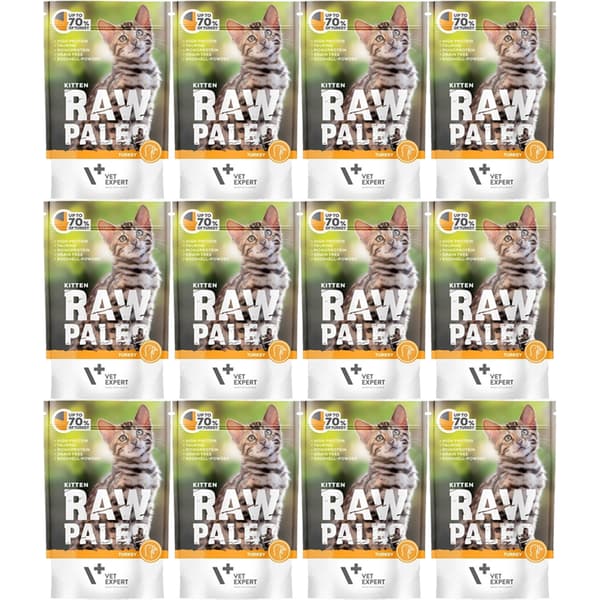 VetExpert Raw Paleo Kitten Kalkkuna 12 x 100 g