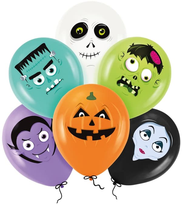 Halloweenballong 12 st och 6 st