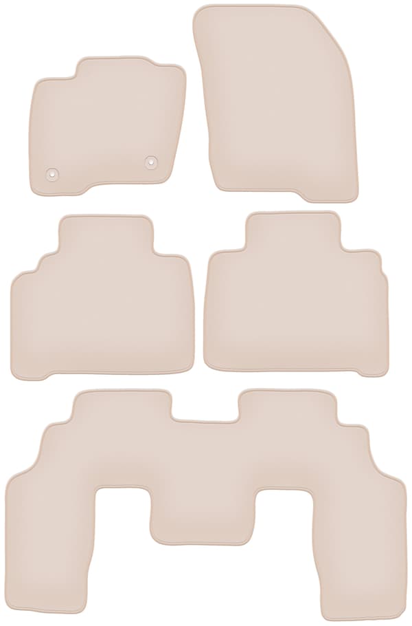 PREMIUM beige bilmåtter til Ford Galaxy MK3 minivan 2015-