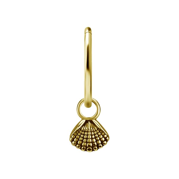 Vedhæng - CoCr NF - skal - guld - D-083