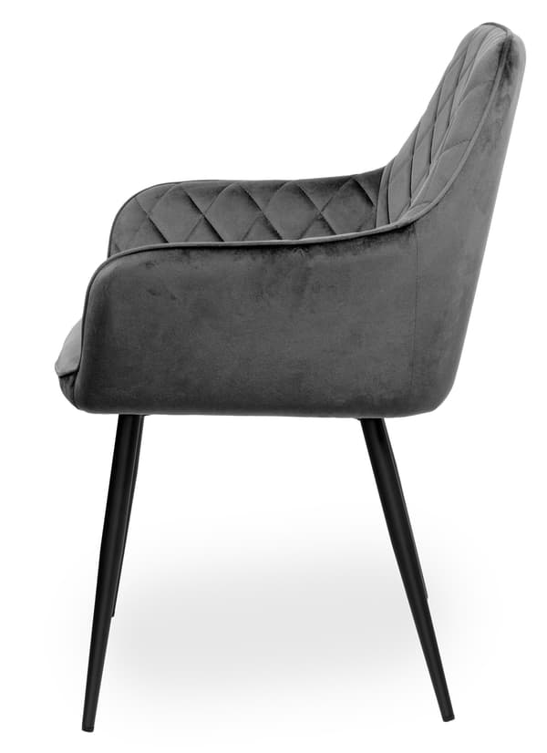 HAVANA VELVET grafit sammetsstol