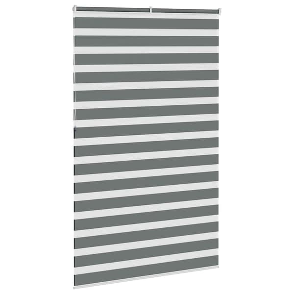 vidaXL Zebra rullegardin, mørkegrå, stofbredde 135,9 cm, polyester