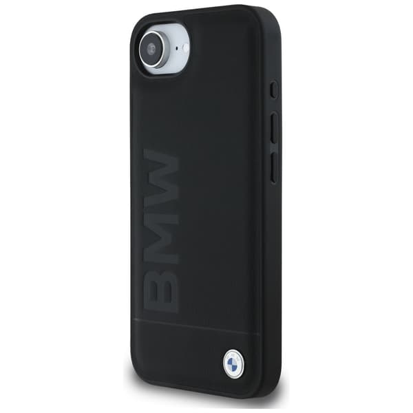 BMW Læderetui med Hot Stamp til iPhone 16e, Sort