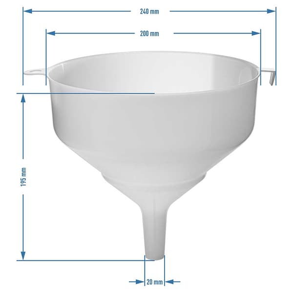 Plastiktragt 20 cm