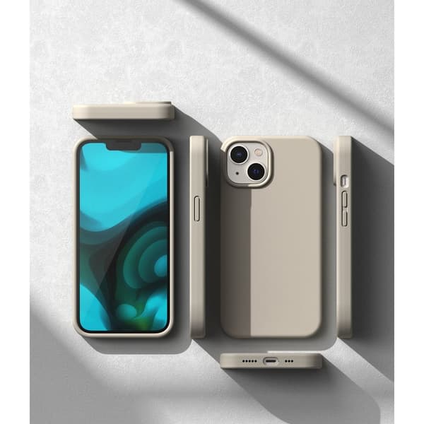 SILIKONE RINGKE TIL IPHONE 14 PLUS / 15 PLUS MED STEN