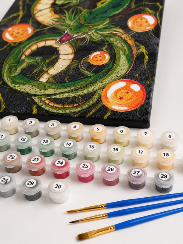 Maleri efter tal Billeder til maleri Dragon Ball Shenron 40x50 cm