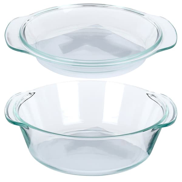 Värmetålig glasbehållare med lock 2 l+750 ml