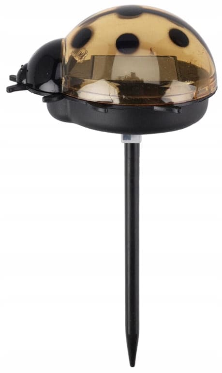 Nyckelpiga solcellsdekoration med belysning 14 cm