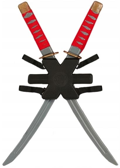 NINJA 2 SVÄRDSET SAMURAIKRIGARE KATANA 55CM