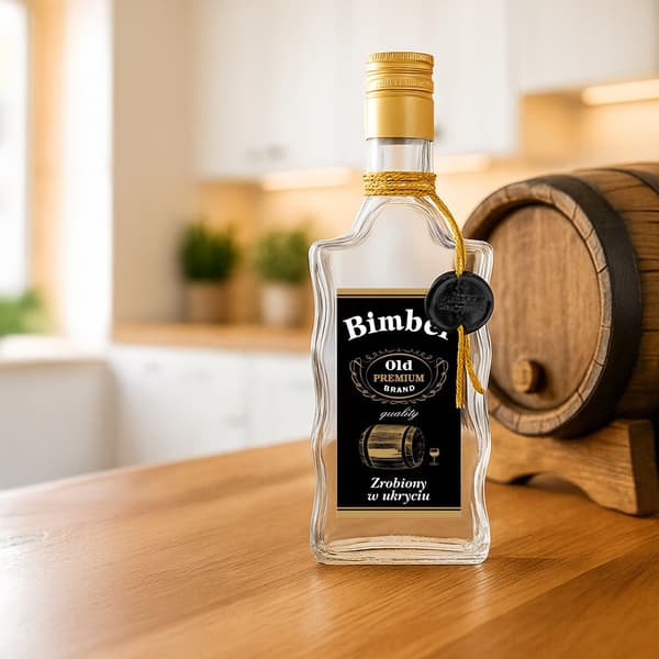 5x glasflaskor våg 500ml dekorerade för hembränt bröllop tinkturer 0,5l