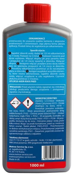 METROX specialavkalkningsmedel för kaffemaskiner 1000 ml