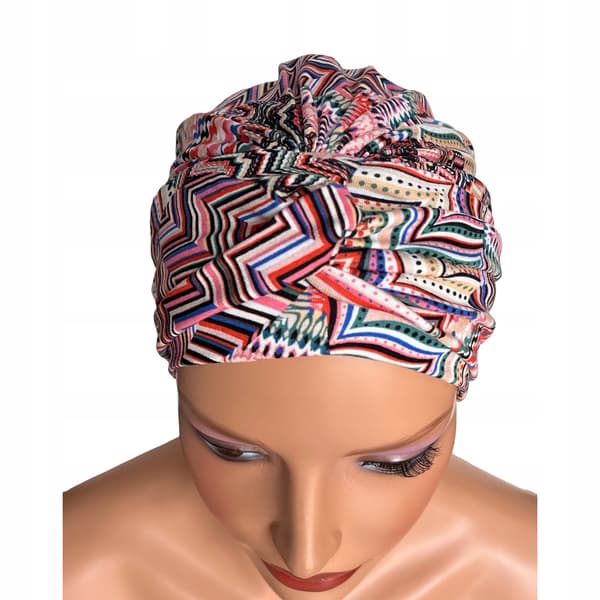 Færdiglavet Sara 340 viskose turban hovedkappe, også egnet til brug efter kemoterapi