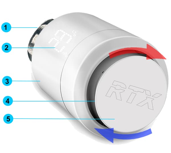 RTX-termostaattipää Älykäs termostaatti ZigBee TUYA Smart