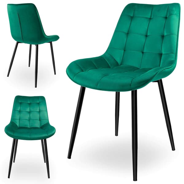 NORMAN Velvet mörkgrön sammetsstol