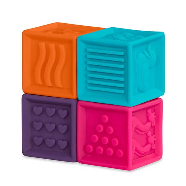 Pehmeät aistipalikat 10 kpl, B.Toys