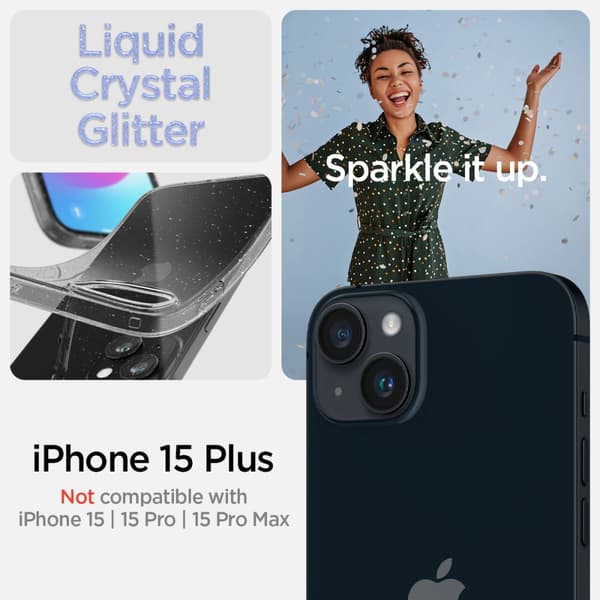 SPIGEN LIQUID CRYSTAL IPHONE 15 PLUS KIMALLAVA KRISTALLI