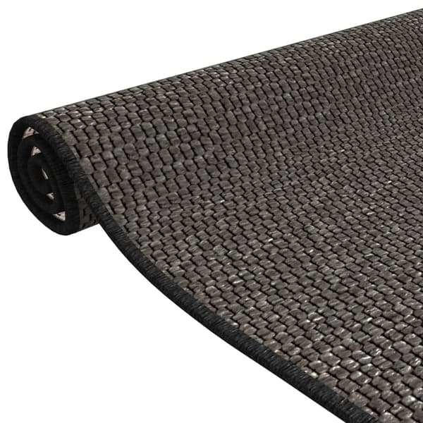 vidaXL tæppe, sisal look, antracit, 50x100 cm