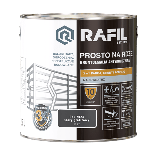 RAFIL RUSTMALING GRAFITMAT RAL7024 2,5L