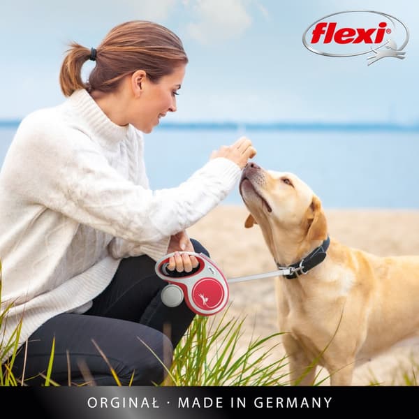 Flexi New Comfort automatisk hundesnor L 8 m sort