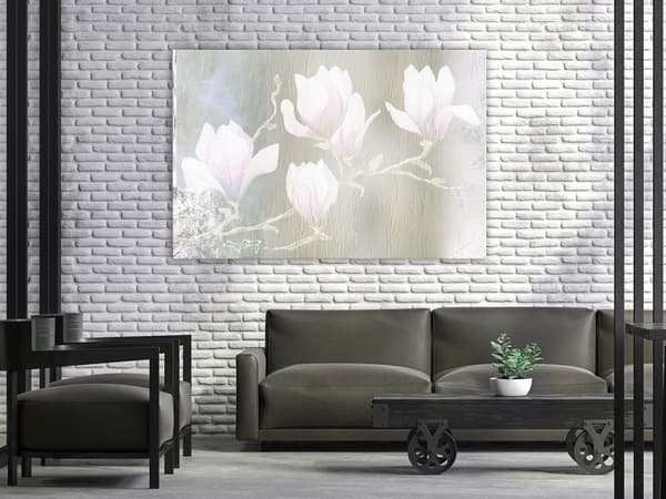 Billede - Hvide magnoliaer (1-delt) bred