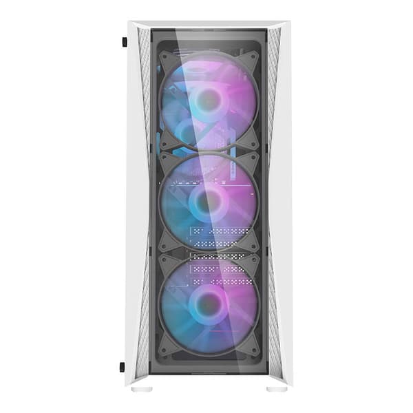 Darkflash DK352 Plus computerkabinet (sort og hvid) + 4 ARGB-blæsere