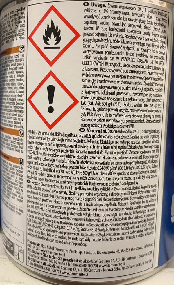 Metallfärg rakt till rostvit 0,7l