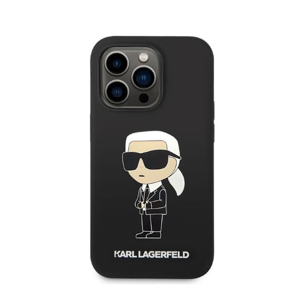 Karl Lagerfeld Silikone NFT Ikonik - iPhone 14 Pro Etui (Sort)