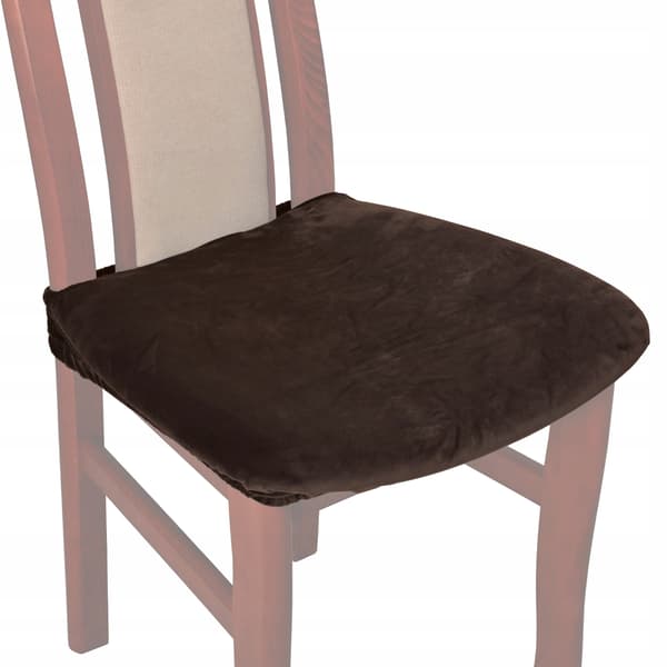 Stolsätesöverdrag i låg velour brun TESS