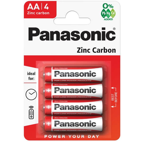 LR6 4BL Panasonic Rød 032830 AA