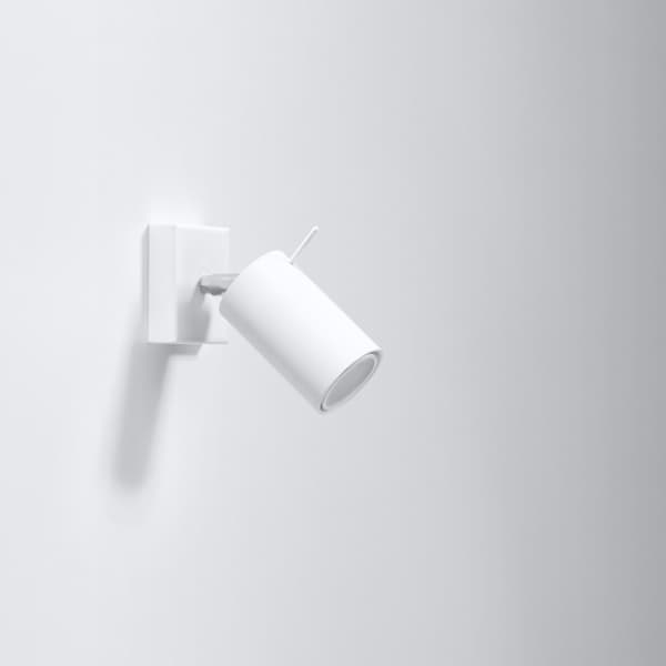 VÆGLAMPE RING 1 GU10 HVID SOLLUX SL.1024