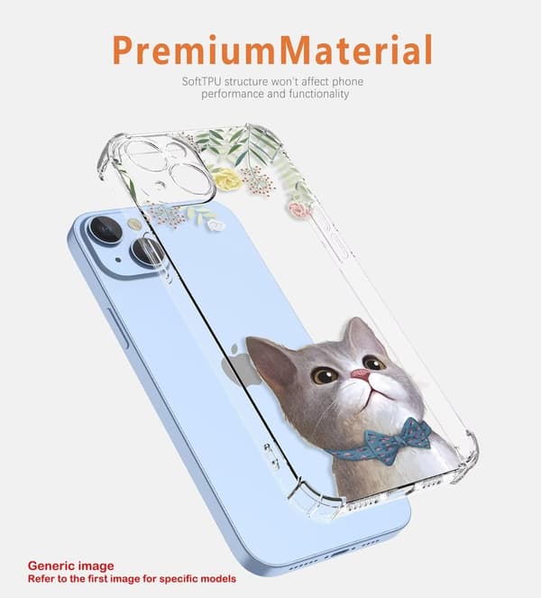 TRANSPARENT SILIKONEETUIS TIL XIAOMI 13 6,36" KAT I FLØJER SØDE PLANTER