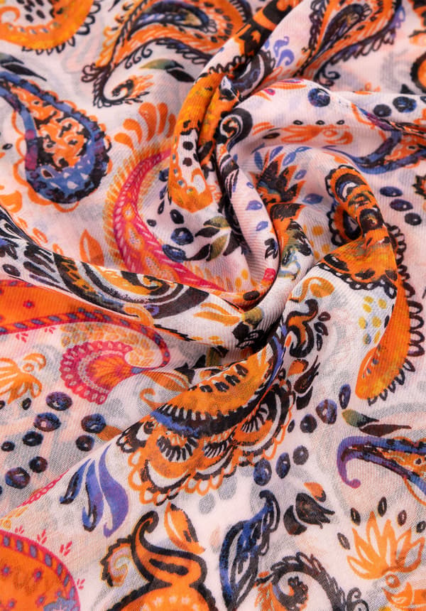 Wittchen dammsjal med paisleymotiv, multifärgad, polyester