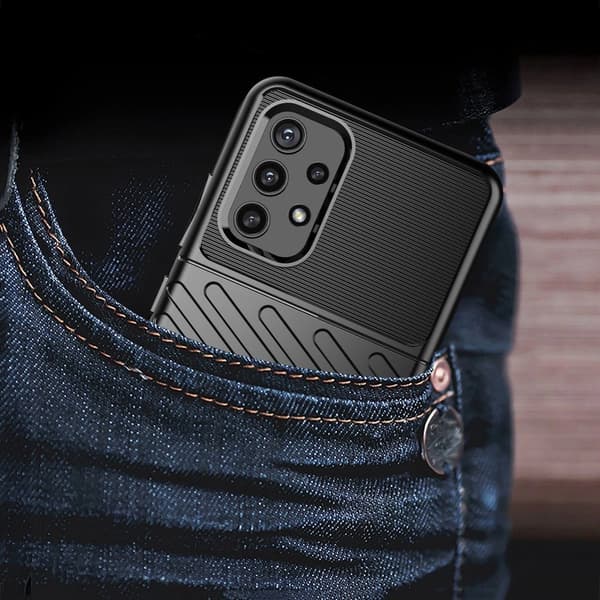 Thunder Case flexibelt armerat skal Samsung Galaxy A72 4G blå