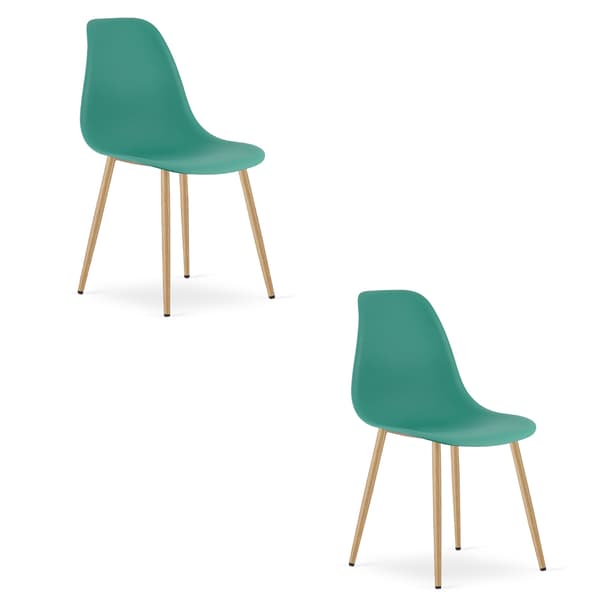 WAT stol grøn / naturlige ben x 2