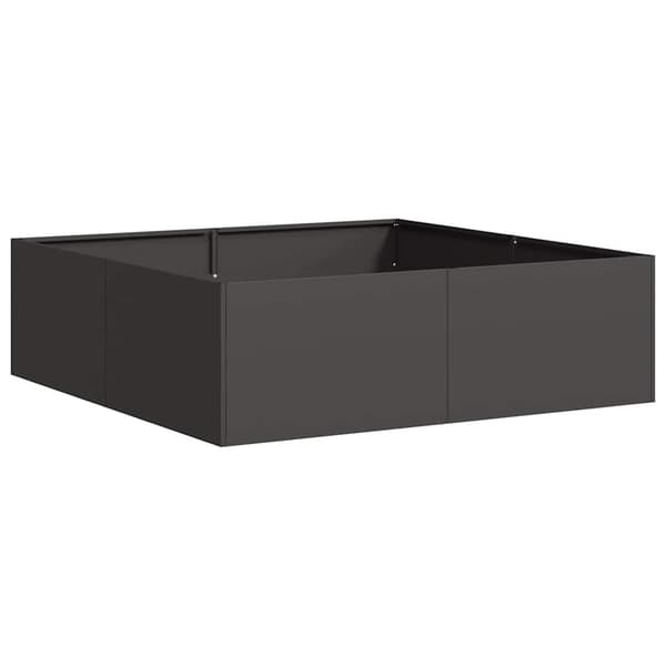 vidaXL sort urtepotte 100x100x30 cm stål