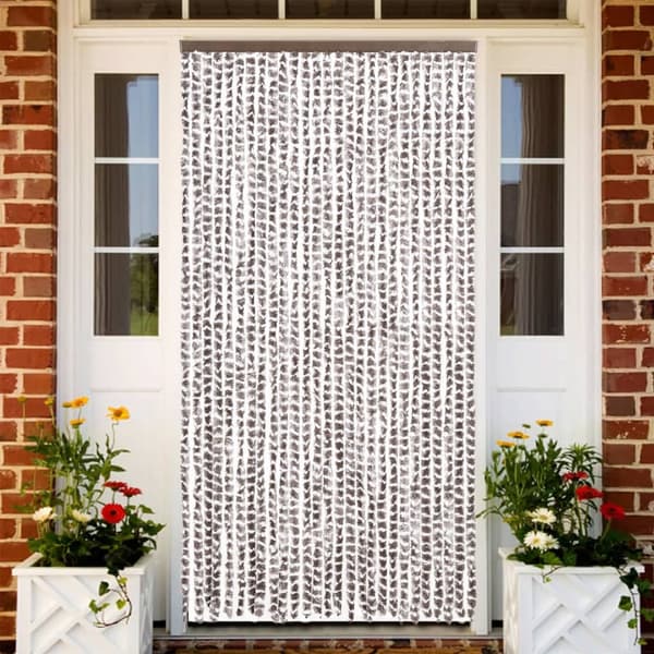 vidaXL Flugnät, Taupe och Vit, 118x220 cm, Chenille