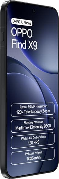 Smartphone OPPO Find X9 5G 12 GB/ 512 GB Sort