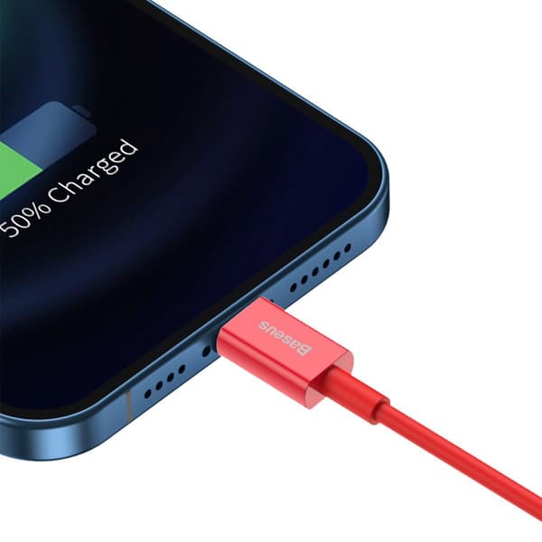 Baseus Superior Series USB-Lightning-kaapeli, 2.4A, 1m (punainen)