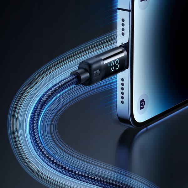 MCDODO Opladerkabel USB-C Lynhurtig Opladning til iPhone 1M LED