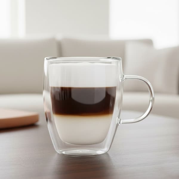 Double termisk glas med dobbelt væg til latte-kaffe 300 ml