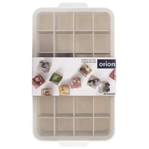 Isbitform med lock silikon beige 22,5x13x3 cm