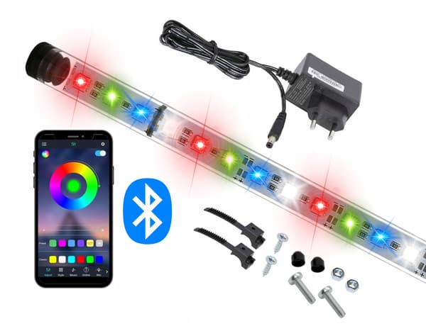 RGB LED-akvarielampa 50 cm och Bluetooth