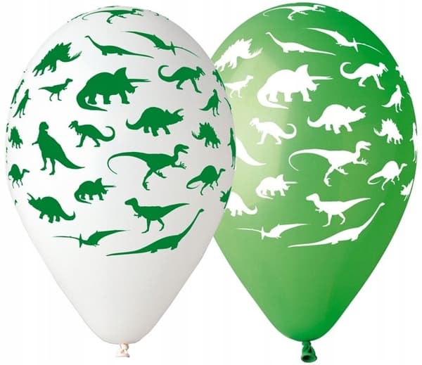 Premiumballonger dinosaurier 30 cm 5 st