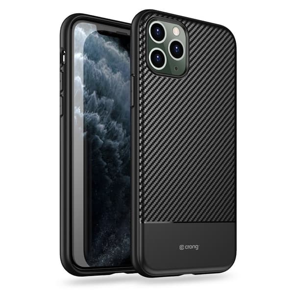 Crong Prestige Carbon Cover - iPhone 11 Pro Etui (Sort)