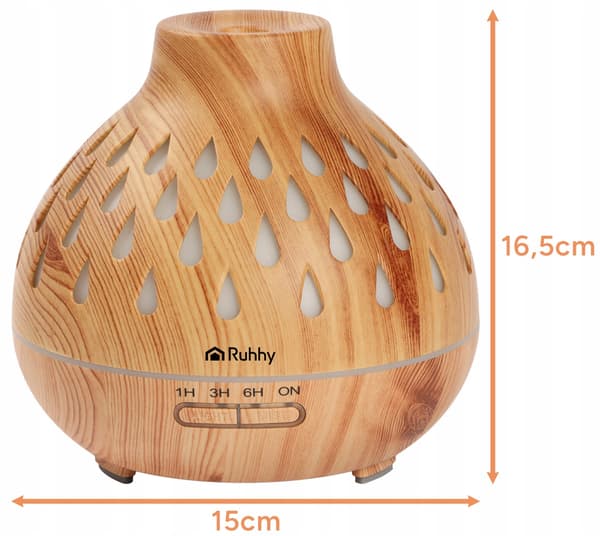 AROMATERAPI-DIFFUSER LUFTFUGTER 400ML LED AROMATERAPI-TIMER FJERNBETJENING